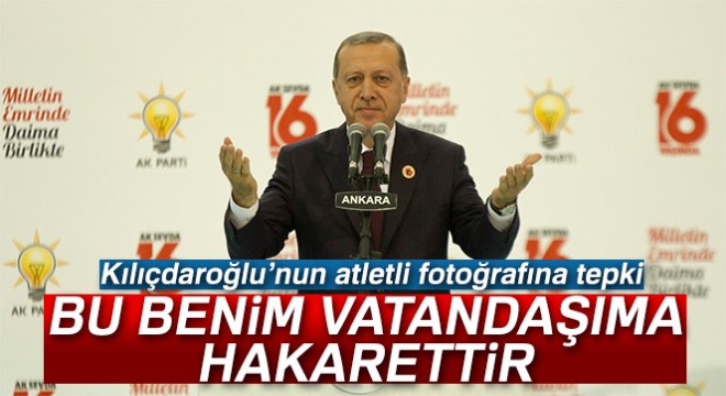 Erdoğan, Kılıçdaroğlu’nun atletli fotoğrafına tepki gösterdi